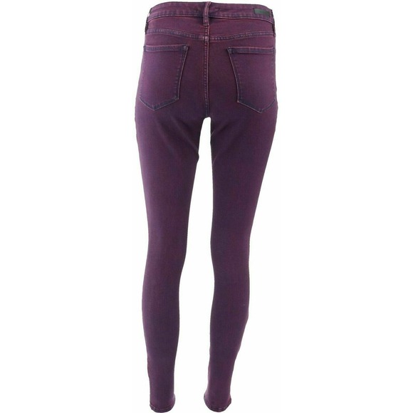 H by Halston 4 Regular Premier Denim Overdye Ankle Jeans Royal Garnet - Picture 7 of 8